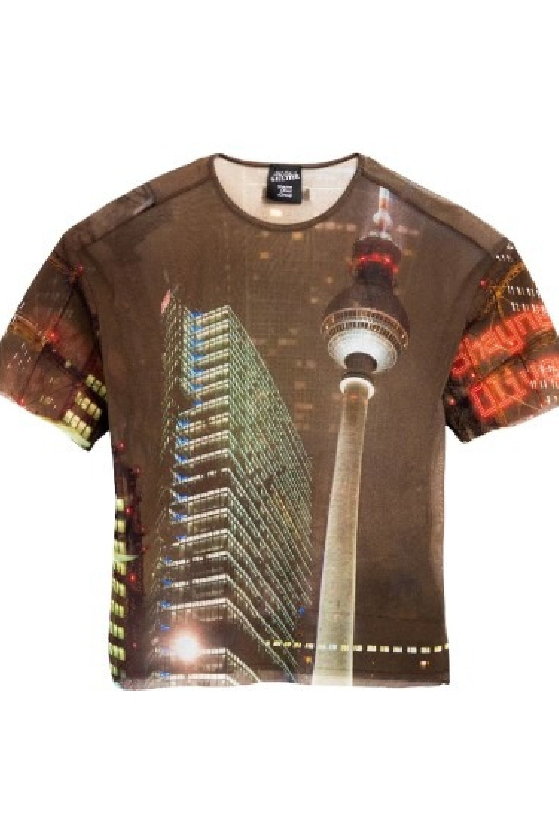 T-shirt JPG x Shayne Oliver en tulle - Brown & Green & Blue