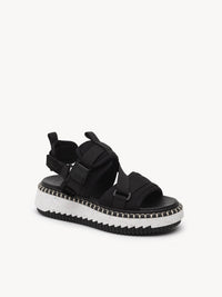 BASEPLUS_Black FLAT SANDALS - Black