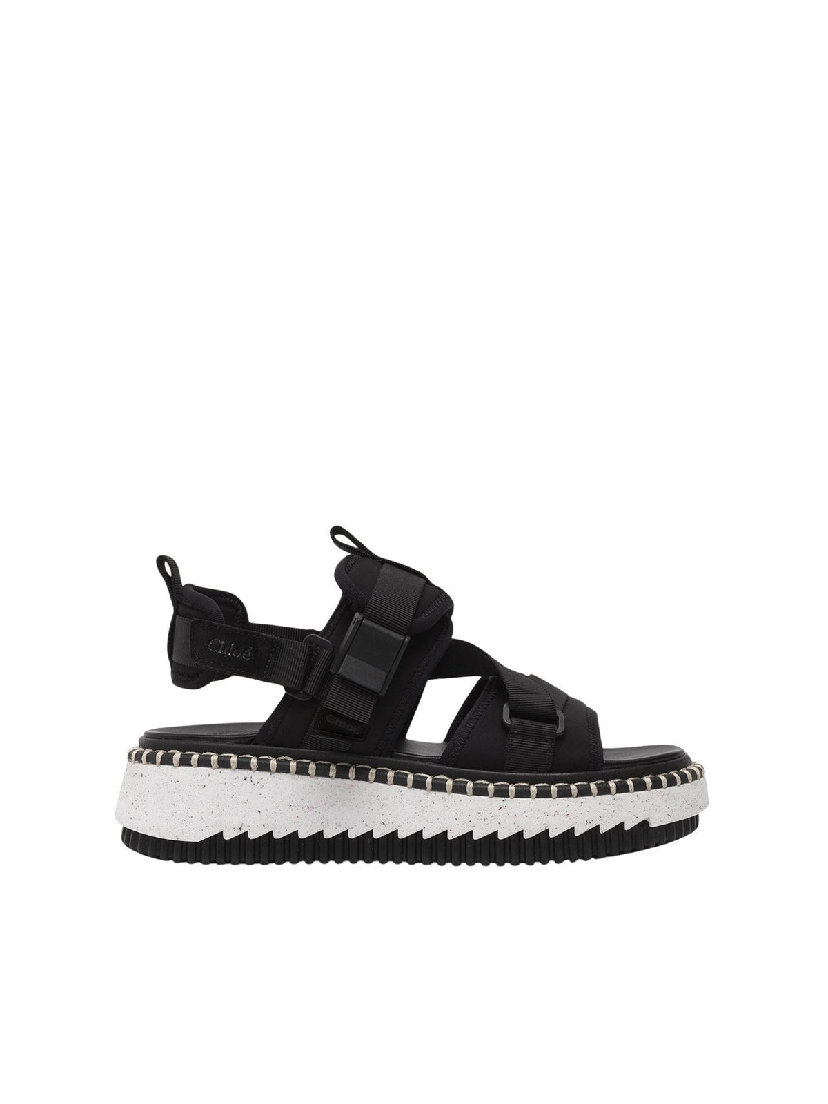 BASEPLUS_Black FLAT SANDALS - Black