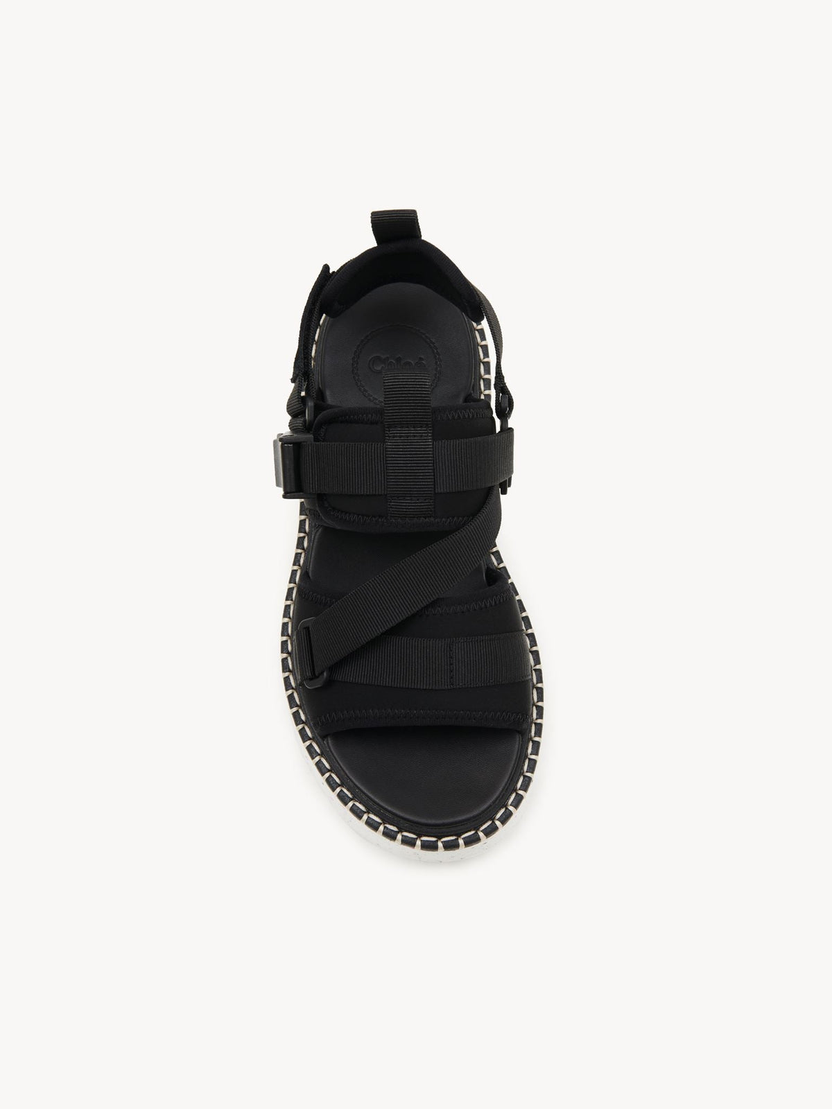 BASEPLUS_Black FLAT SANDALS - Black