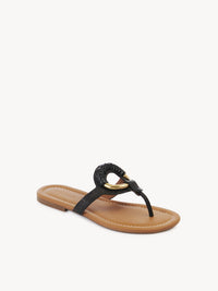 Black FLAT SANDALS - Black