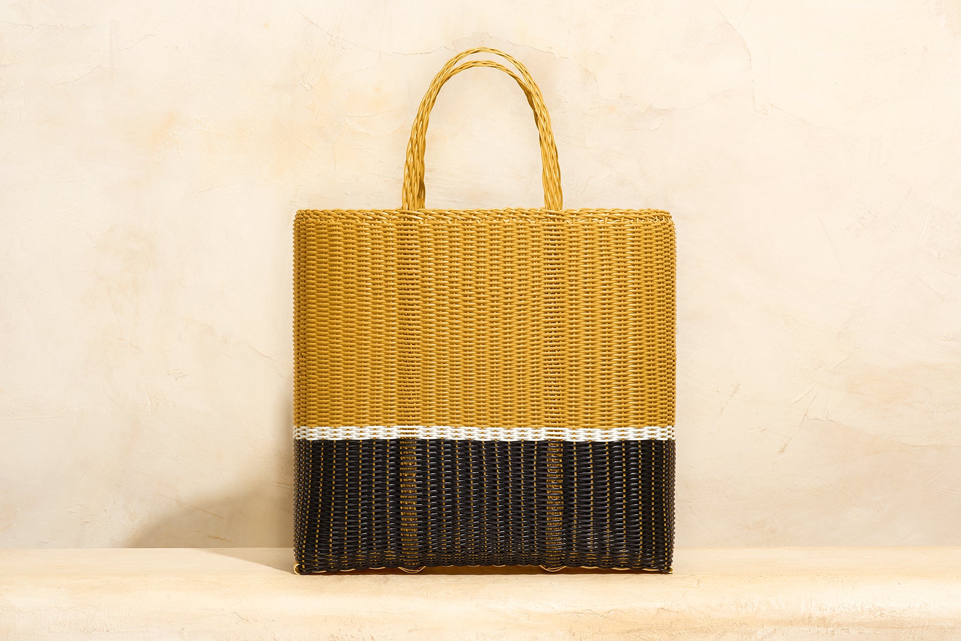SHAMMY/BLANC/NOIR PANIER PANAMA L