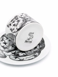 High Fidelity Stellato porcelain teacup - Black & White