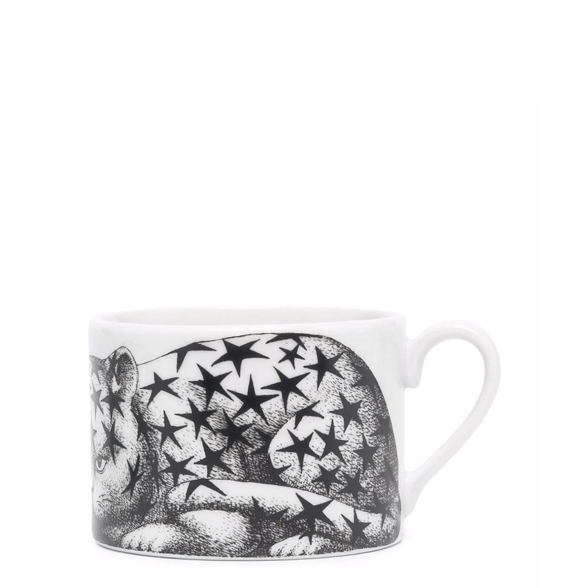 High Fidelity Stellato porcelain teacup - Black & White
