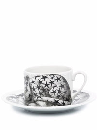 High Fidelity Stellato porcelain teacup - Black & White