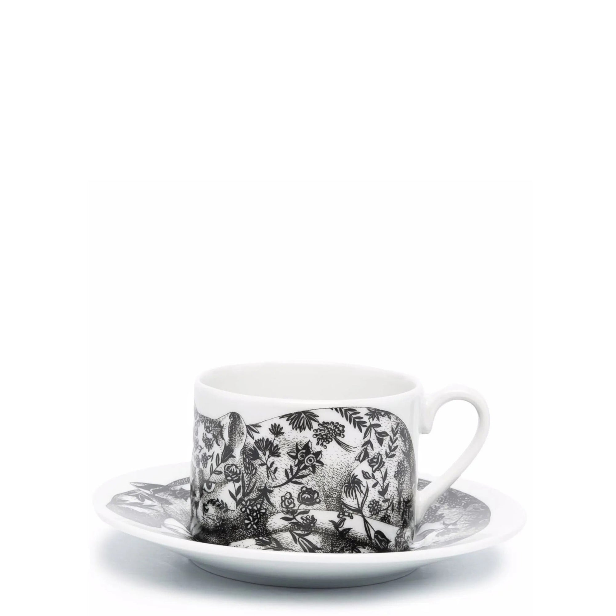 High Fidelity Fiorato ceramic teacup - Black & White