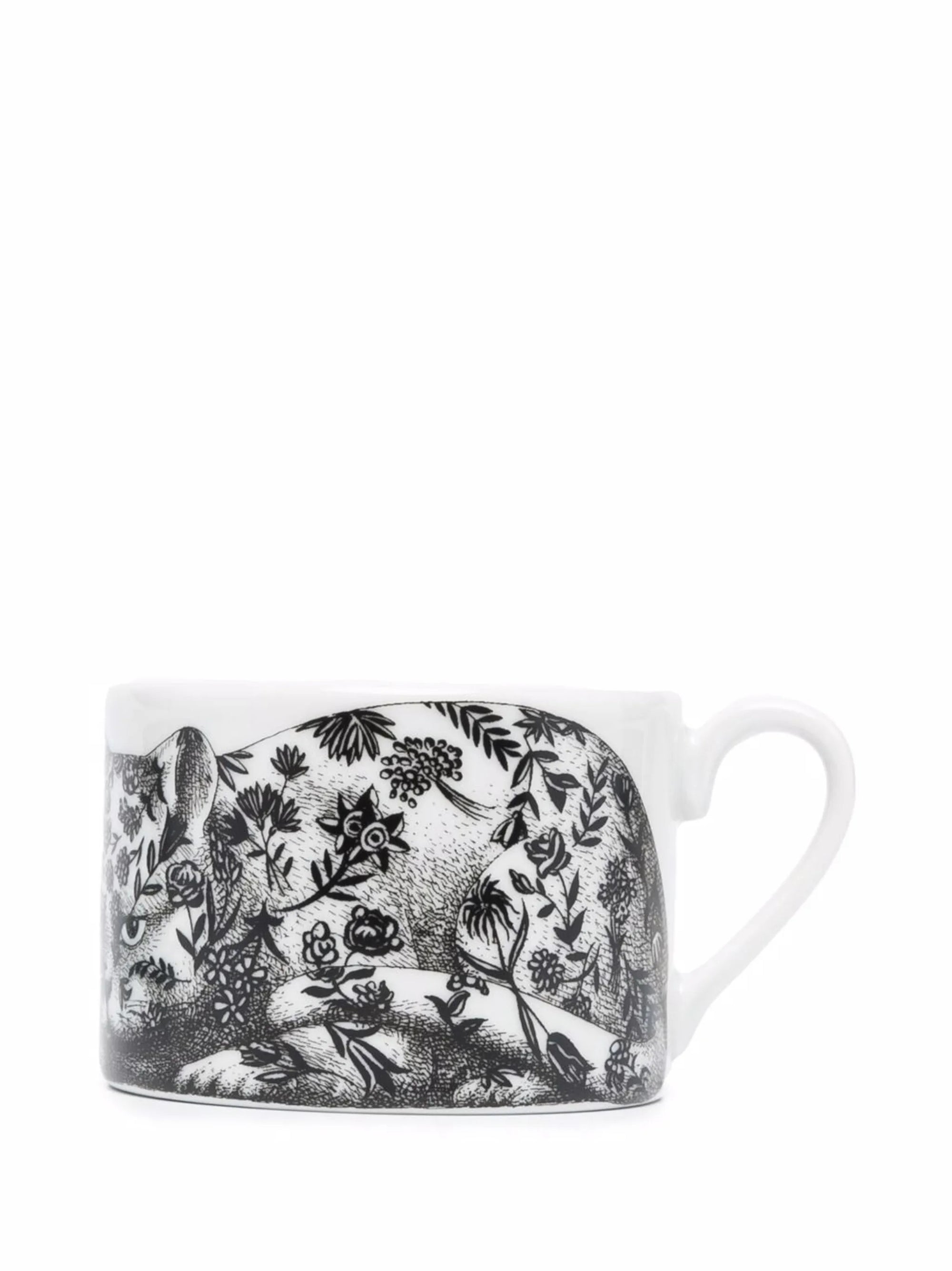 High Fidelity Fiorato ceramic teacup - Black & White