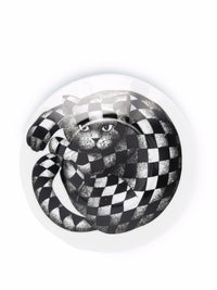 High Fidelity Quadrettato porcelain teacup - Black & White