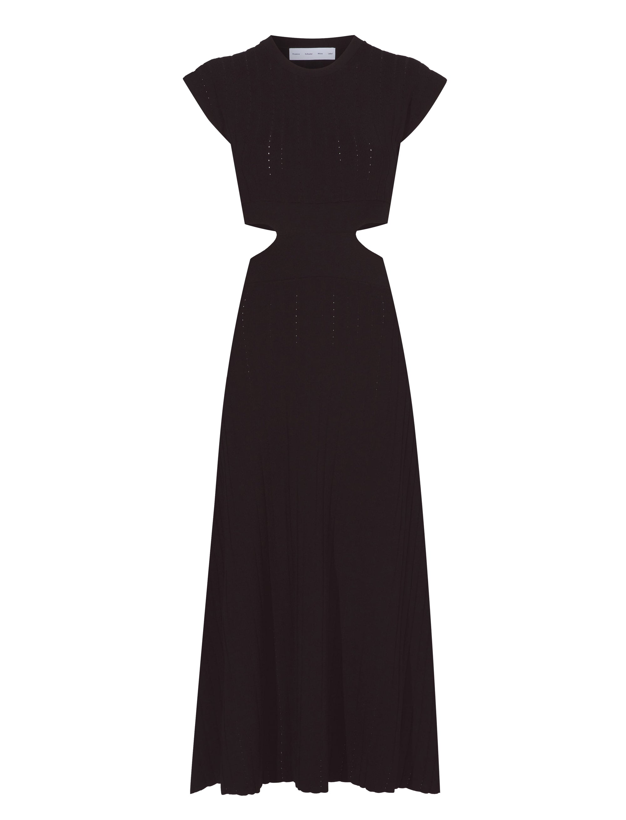Robe façon crochet en cuir - Black