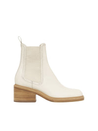 BASEPLUS_Eggshell ANKLE BOOTS - Eggshell