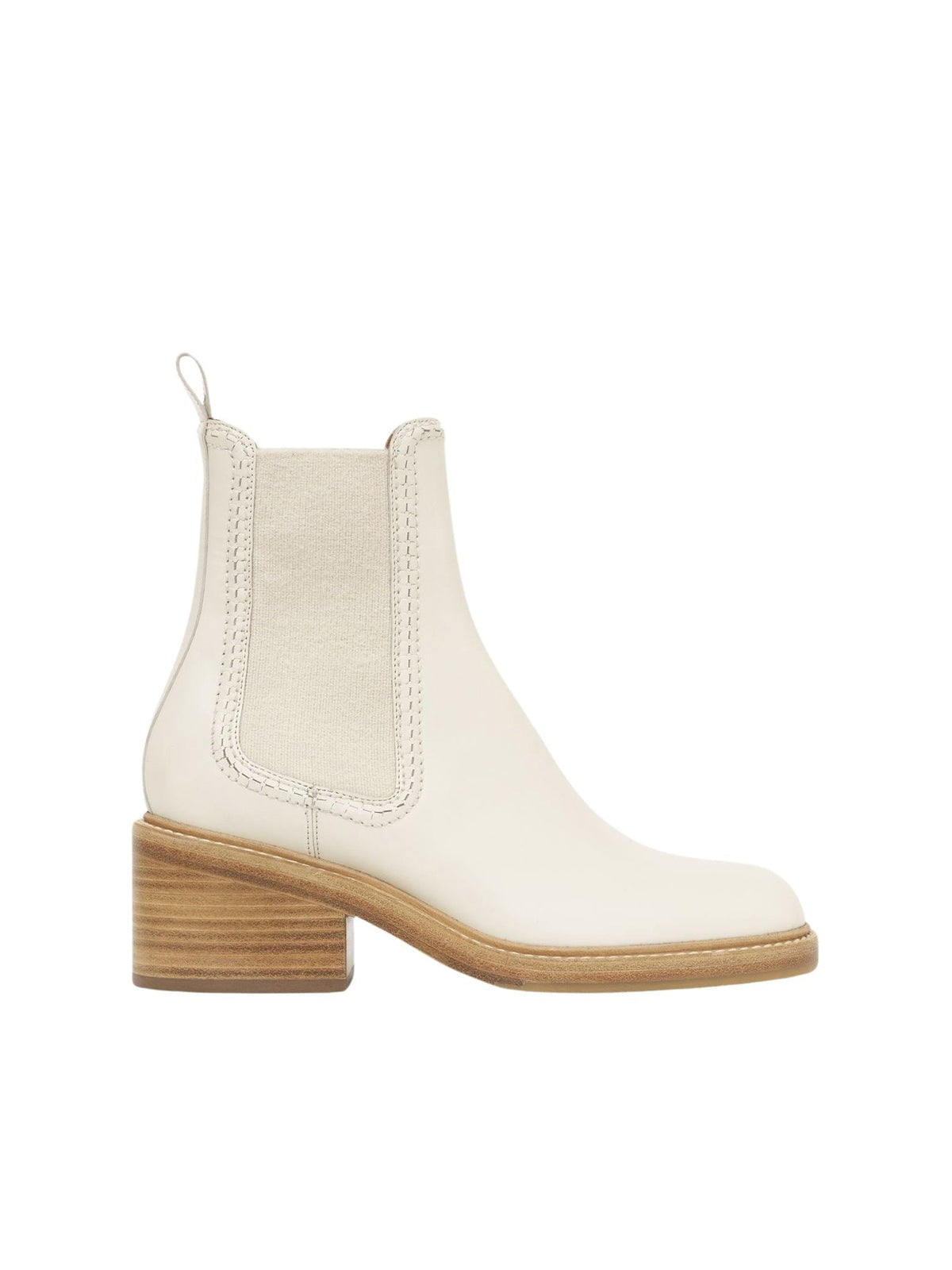BASEPLUS_Eggshell ANKLE BOOTS - Eggshell