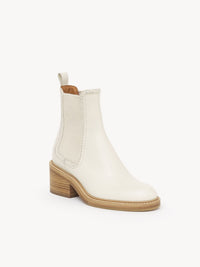 BASEPLUS_Eggshell ANKLE BOOTS - Eggshell