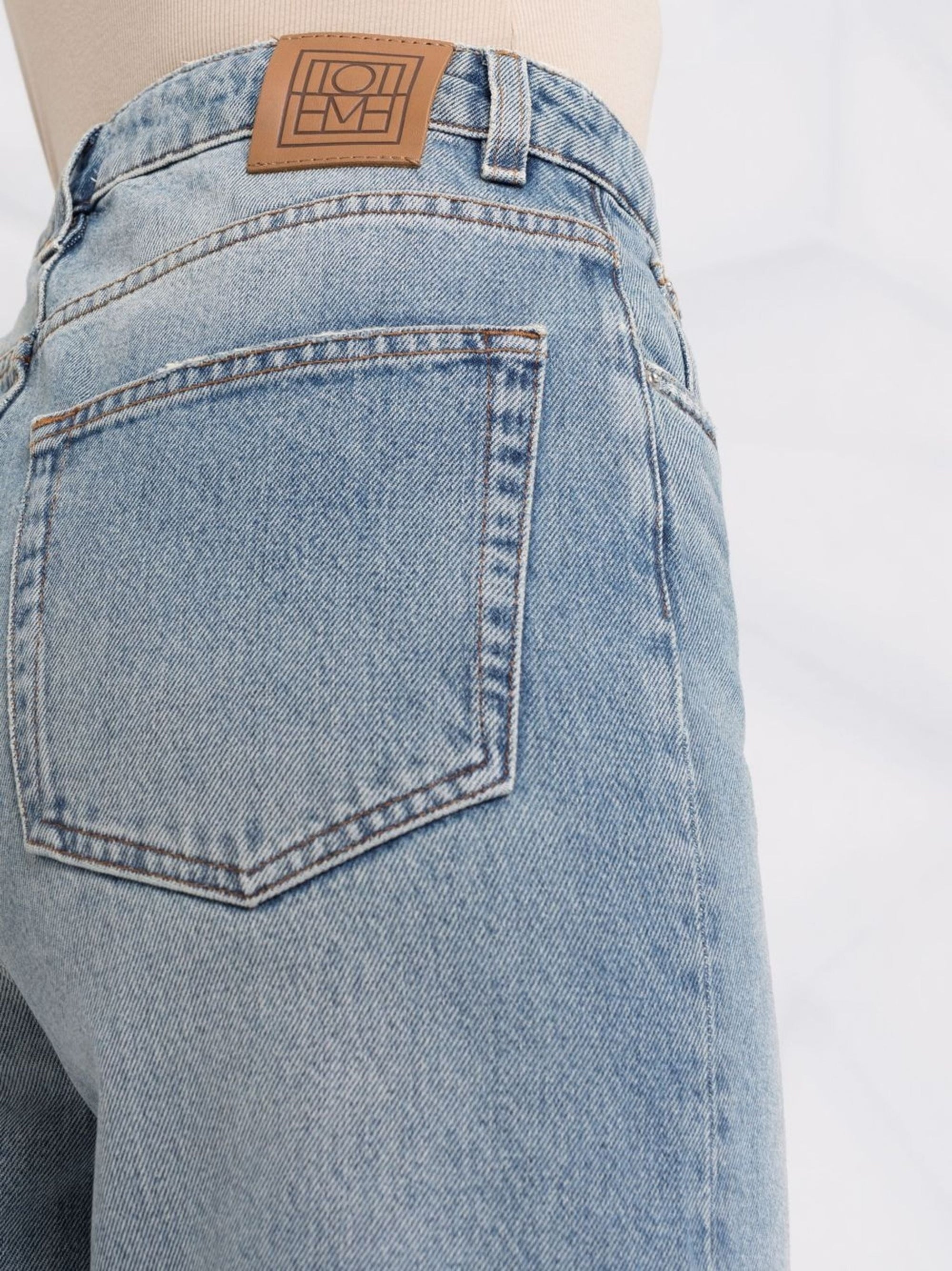 Pantalon évasé en denim - Distressed Light Blue