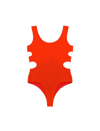 Body en maille texturée - Tangerine