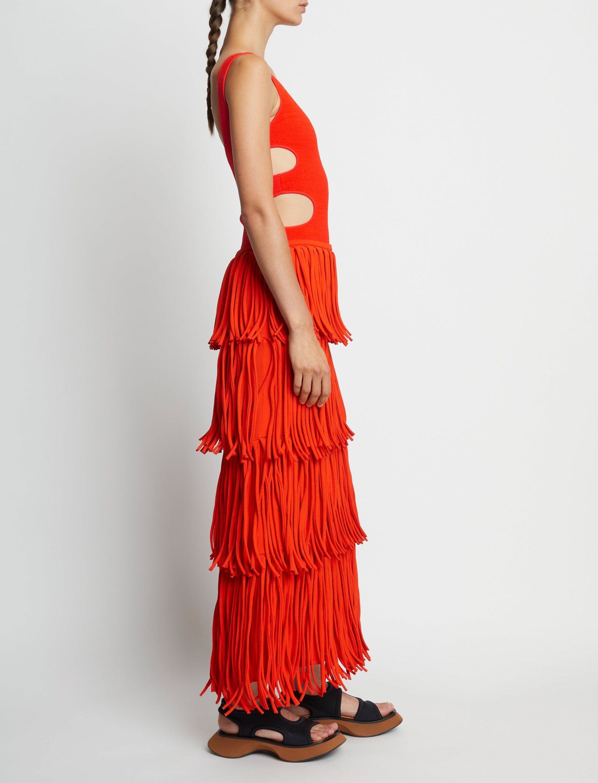 Body en maille texturée - Tangerine