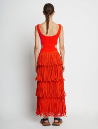 Body en maille texturée - Tangerine