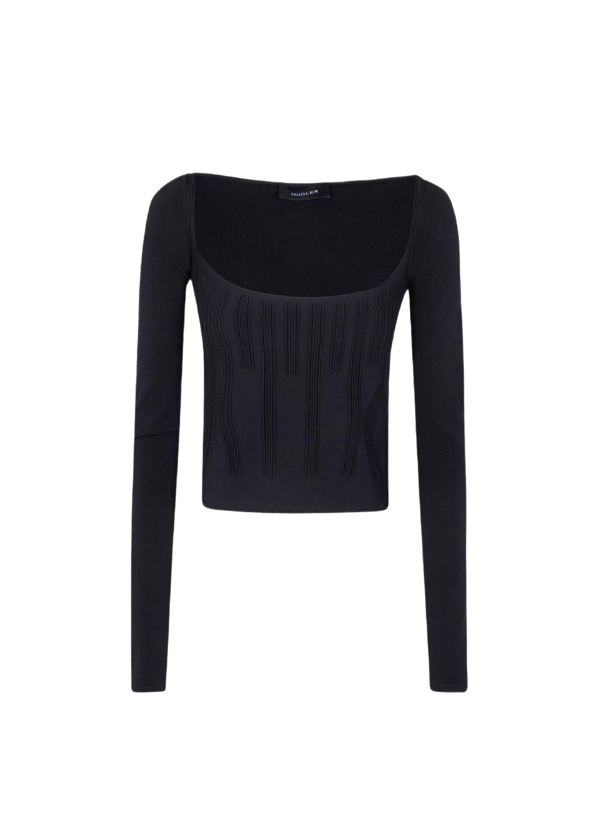 Underwired knitted top - Black