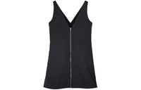 Robe à col V Astro Clear Crystal - Black Crystal