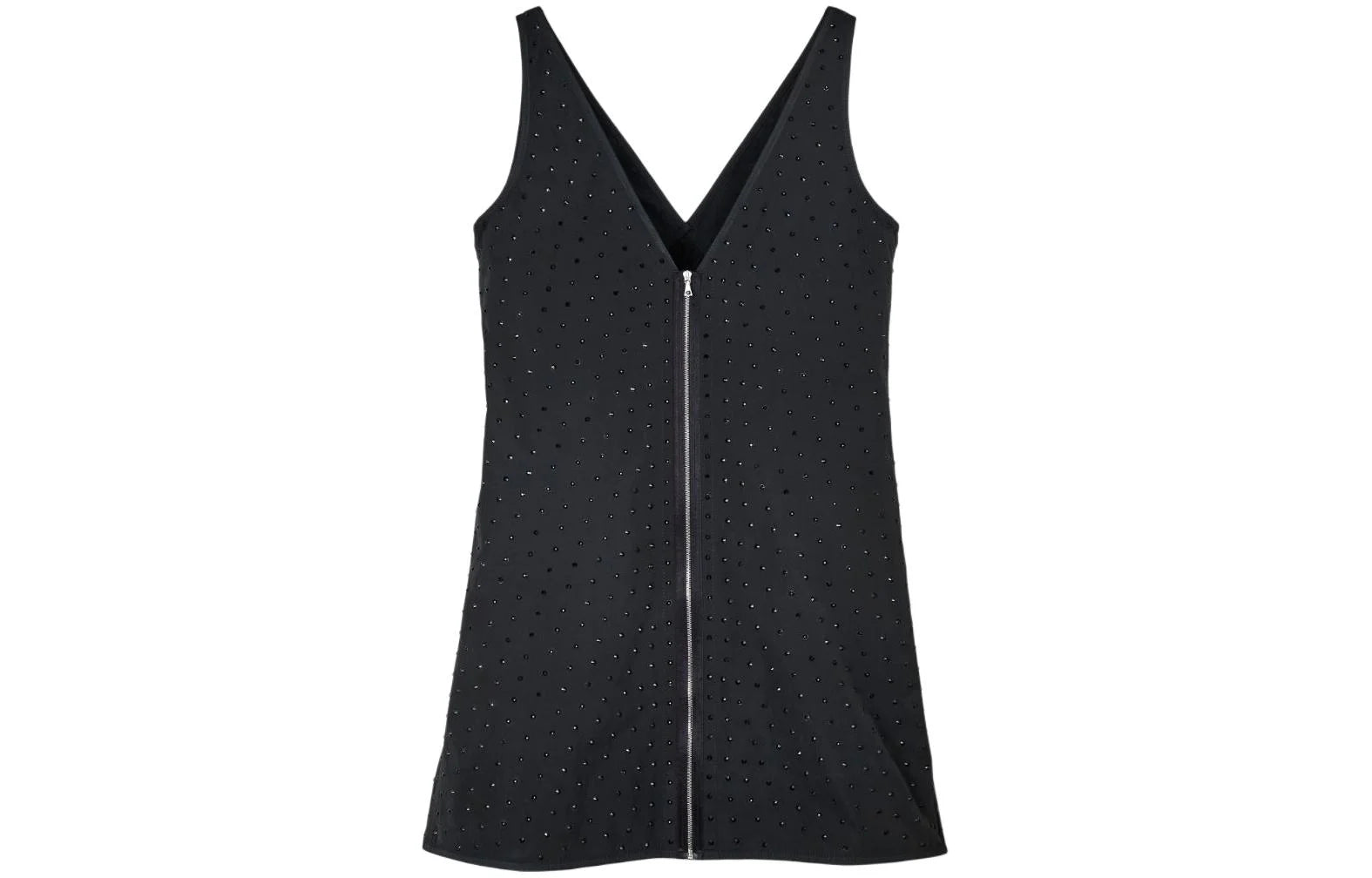 Robe à col V Astro Clear Crystal - Black Crystal