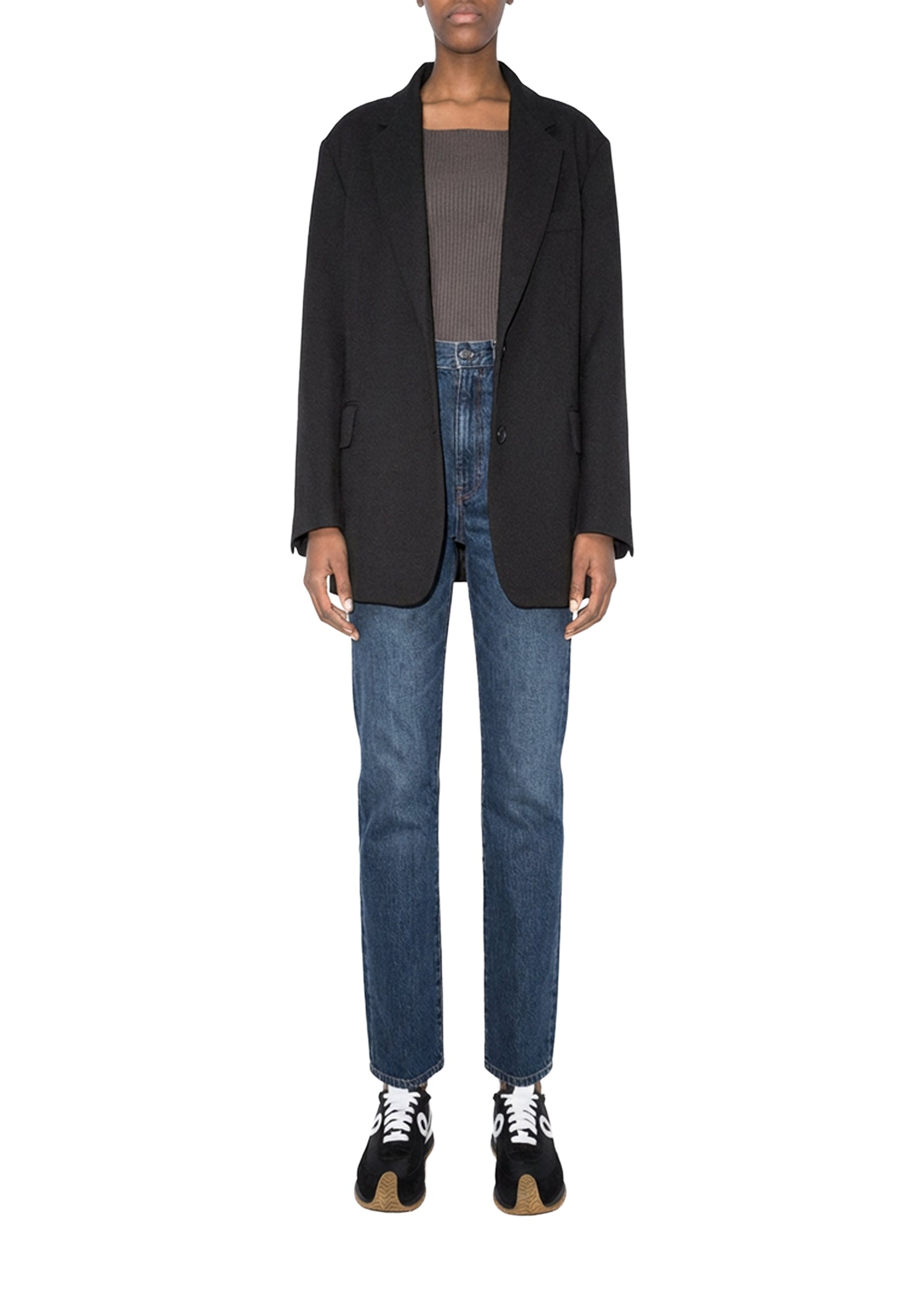 Jean coupe régulière en coton biologique - Dark Vintage Wash
