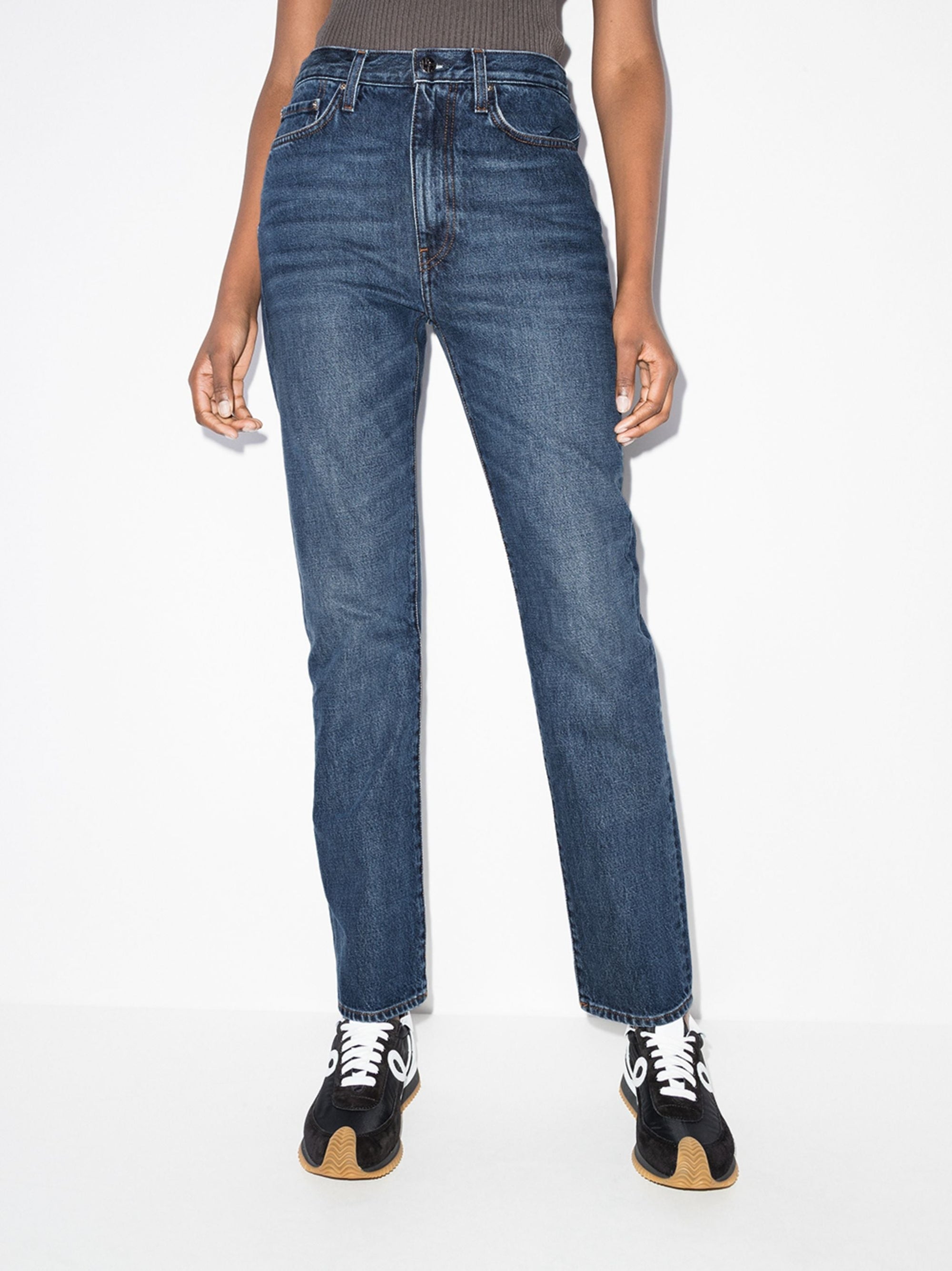 Jean coupe régulière en coton biologique - Dark Vintage Wash