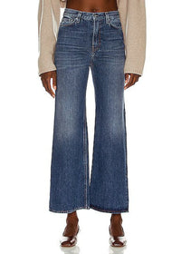 Pantalon coupe boot leg en denim - Mid Blue