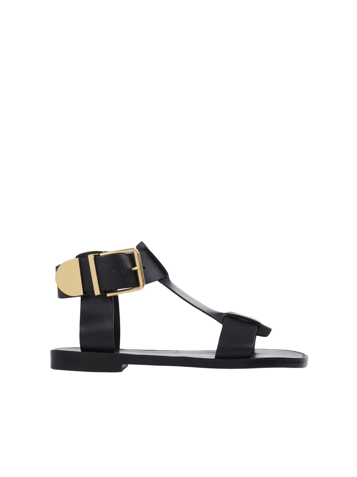 BASEPLUS_Black FLAT SANDALS - Black
