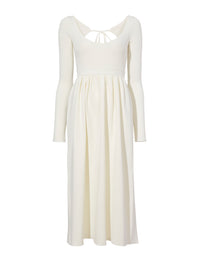 Robe midi nouée - Off White