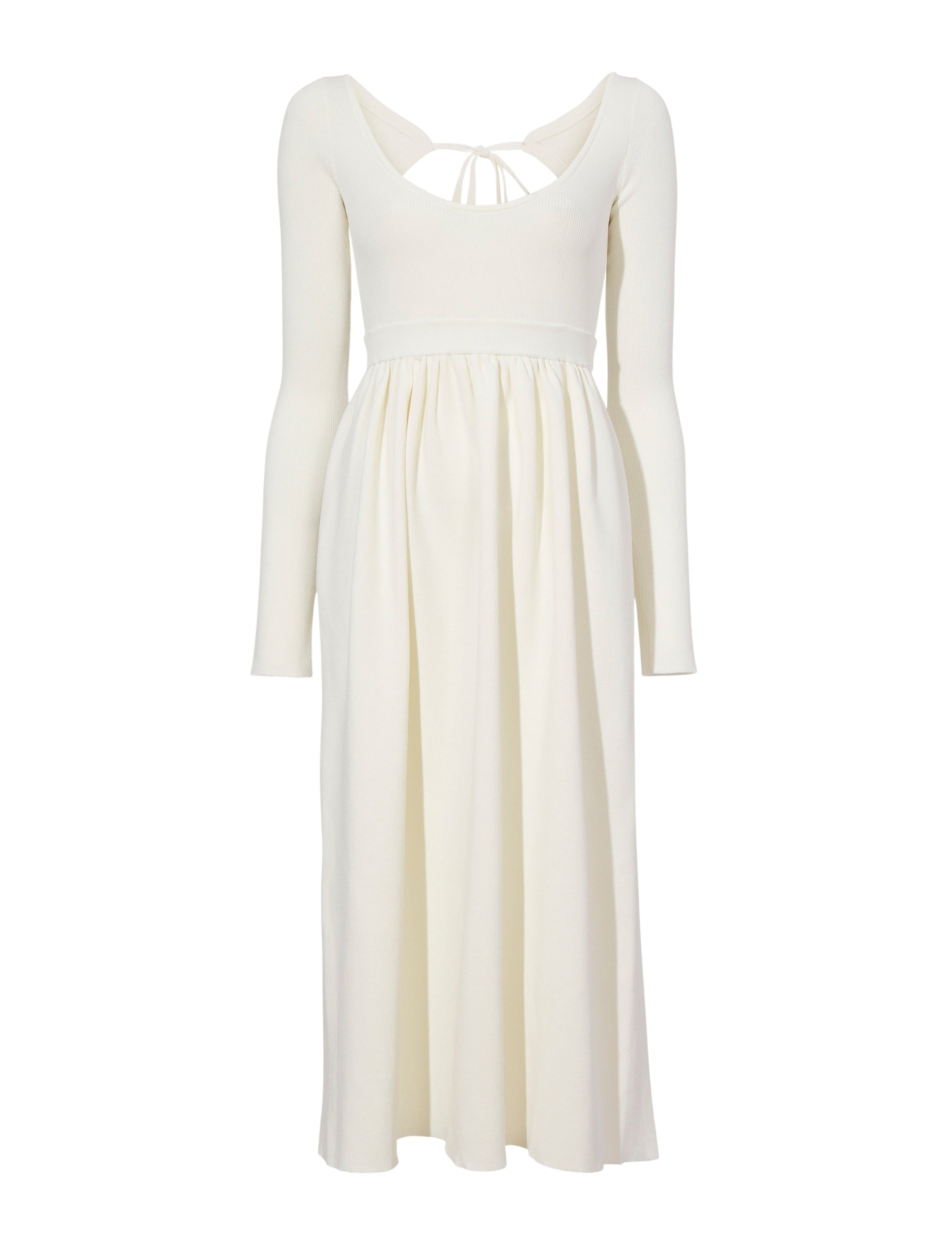Robe midi nouée - Off White
