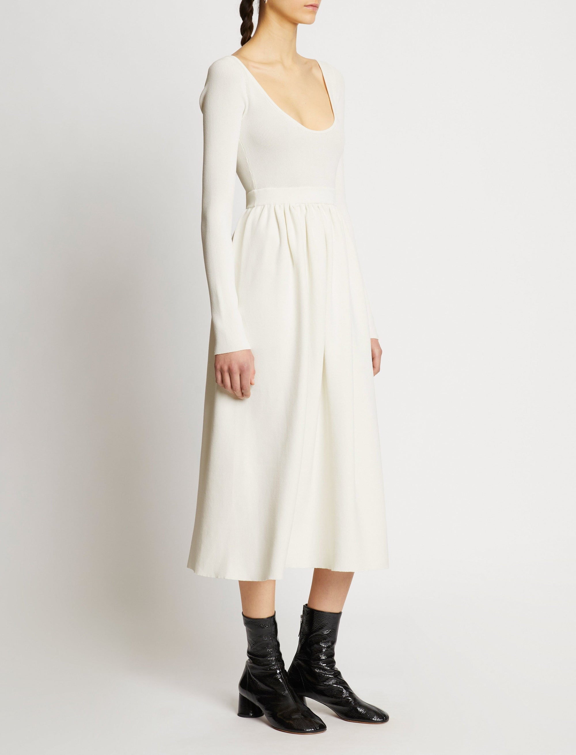 Robe midi nouée - Off White