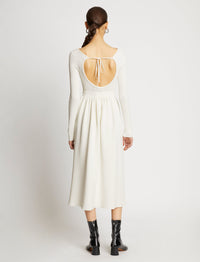 Robe midi nouée - Off White