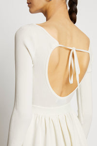 Robe midi nouée - Off White