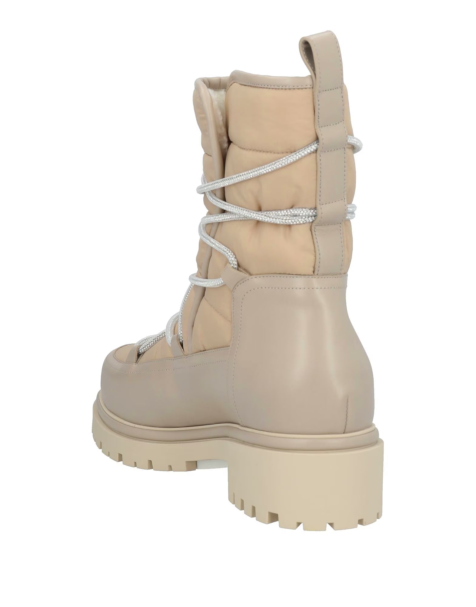 Bottes Aspen en cuir - Beige & Crystal