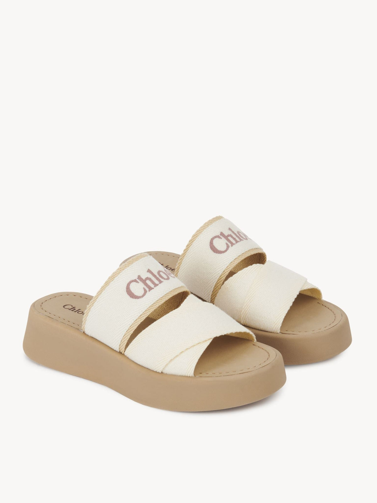 BASEPLUS_Beige & White SLIDES - Beige & White