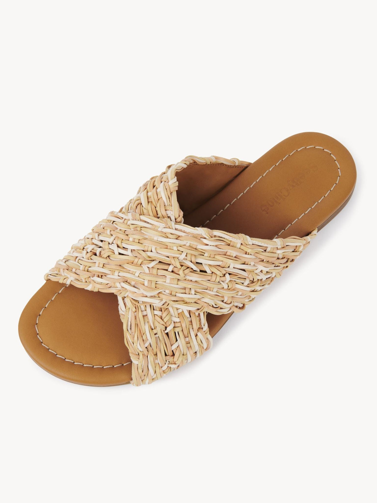 Beige FLAT SANDALS - Beige