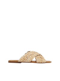 Beige FLAT SANDALS - Beige