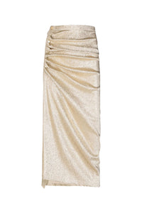 Jupe fendue mi-longue scintillante - Silver & Gold