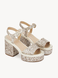 Glittery Beige SANDALS - Glittery Beige