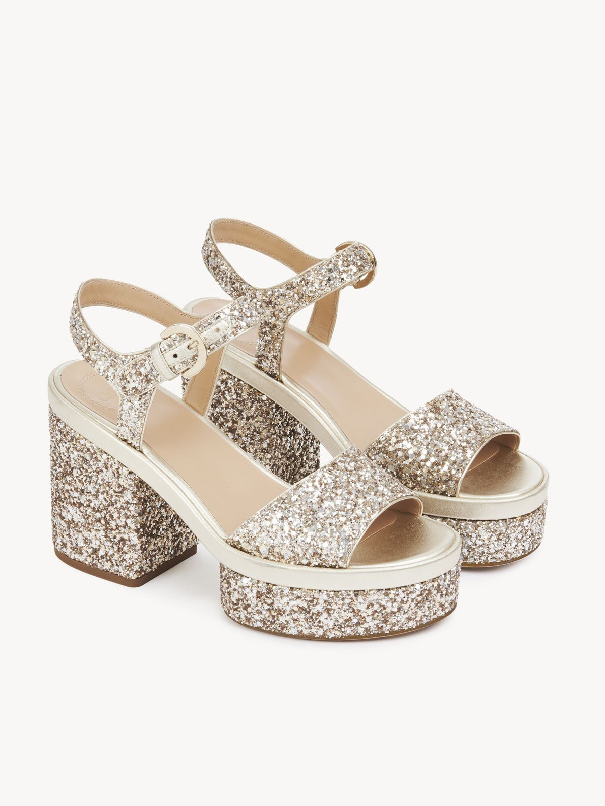 Glittery Beige SANDALS - Glittery Beige