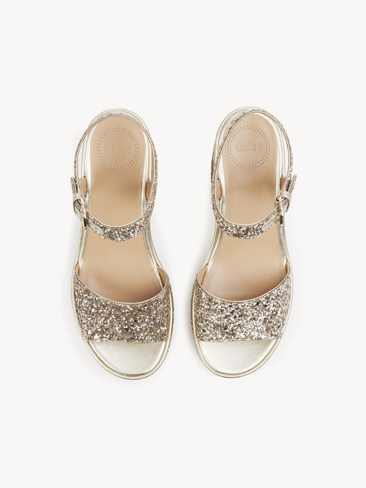 Glittery Beige SANDALS - Glittery Beige
