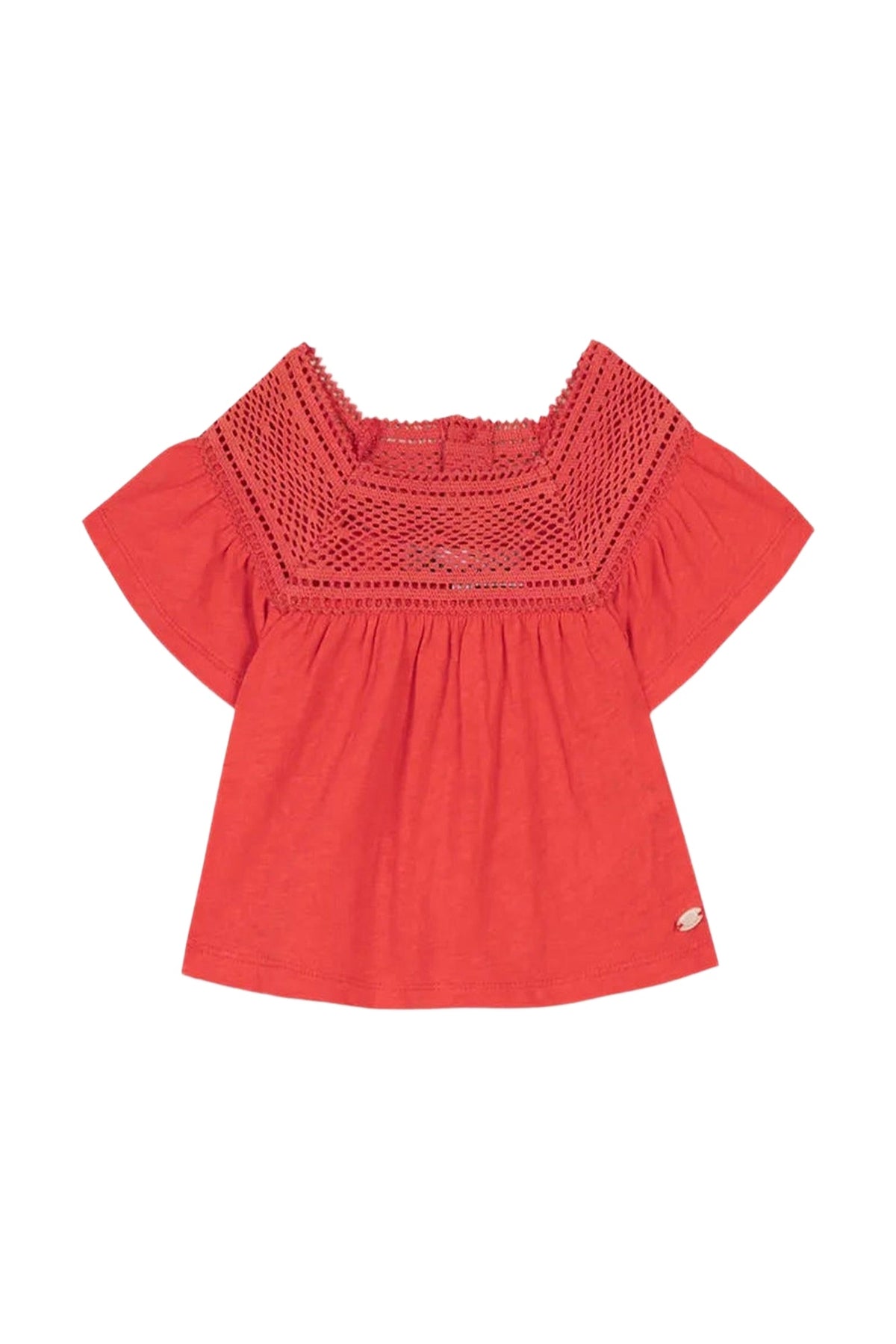 T-shirt Baby Fleur D'Hibiscus en lin mélangé - Hibiscus