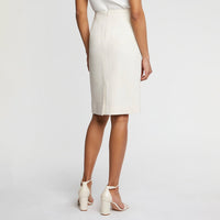 Jupe crayon taille haute - Beige