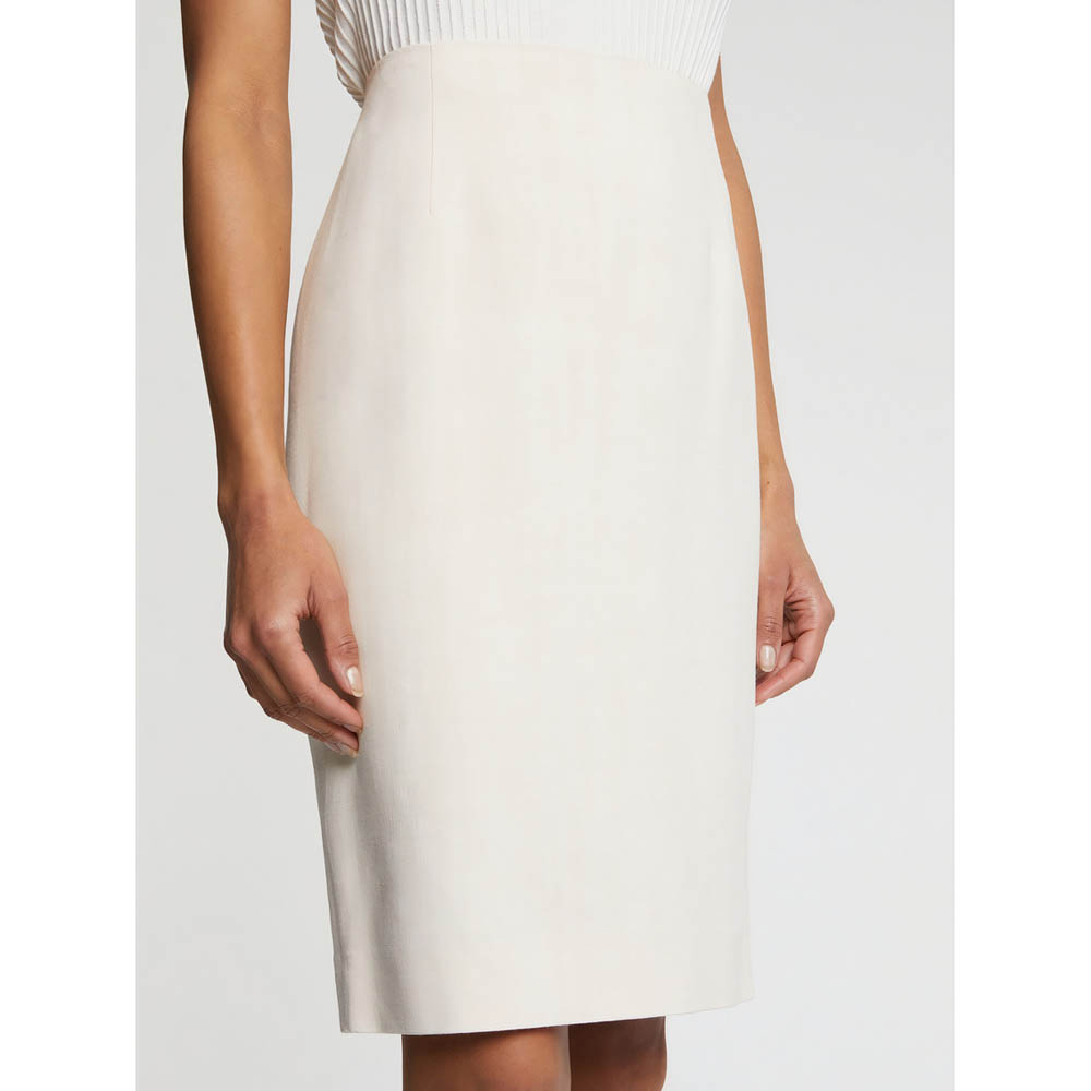 Jupe crayon taille haute - Beige
