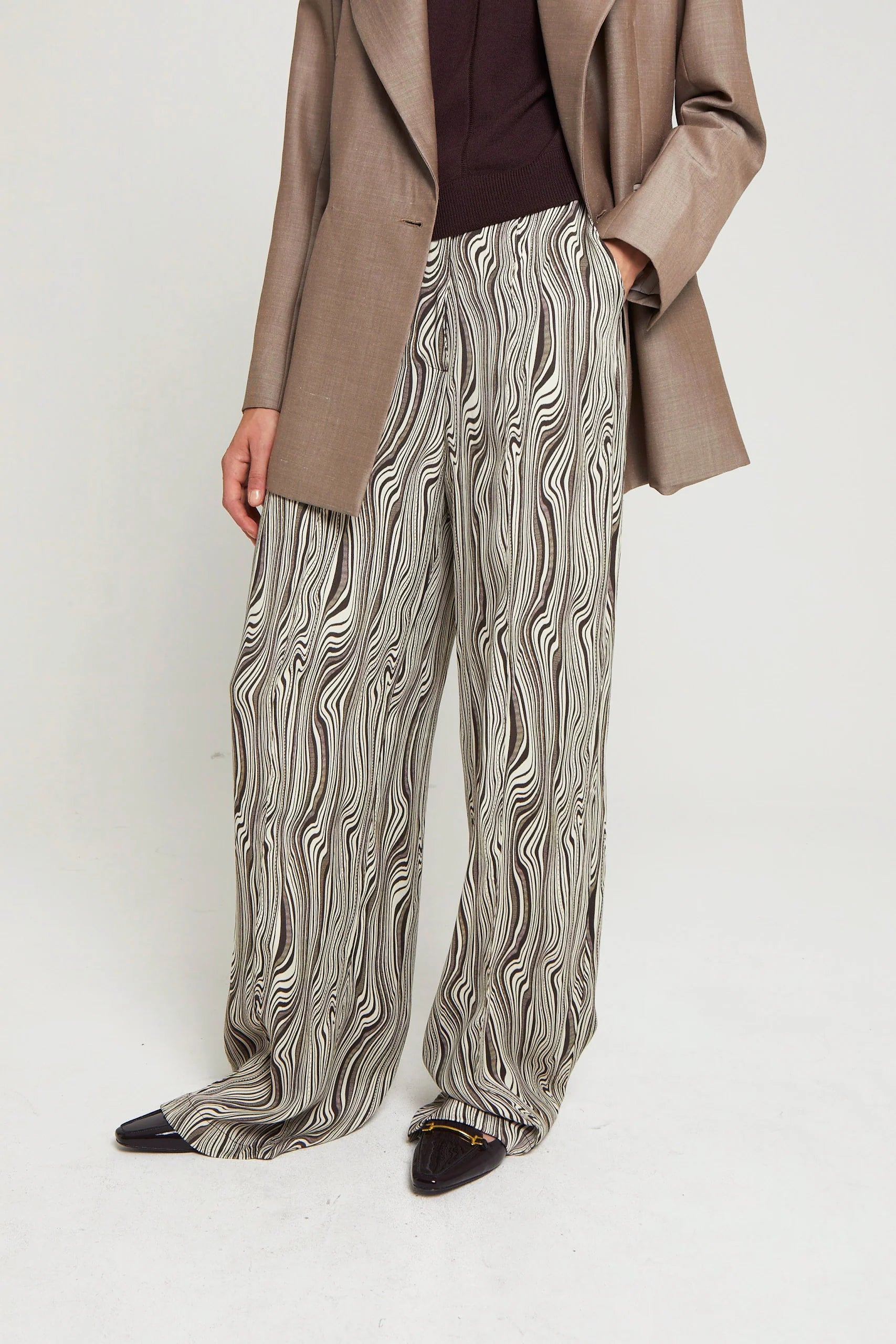 Pantalon Chacha coupe ample fluide - Brown