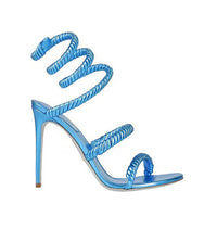 Sandales à talons Cleopatra 105 en cuir - Bluette