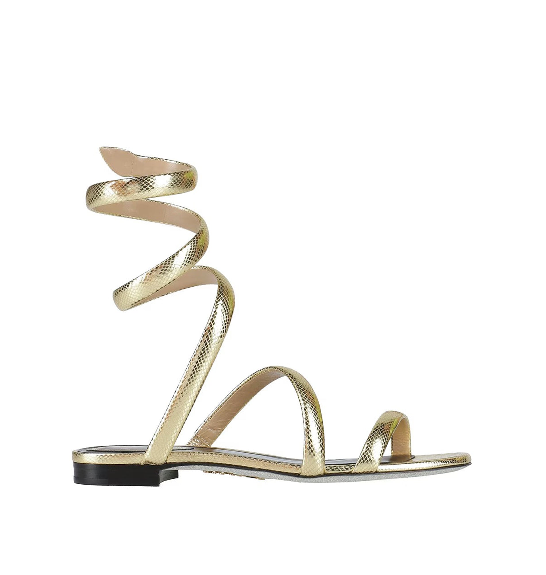 Sandales plates Cleopatra en cuir - Oro