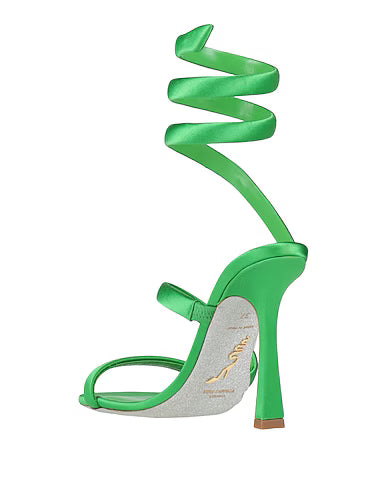 Sandales à talons Cleopatra 105 en satin - Verde