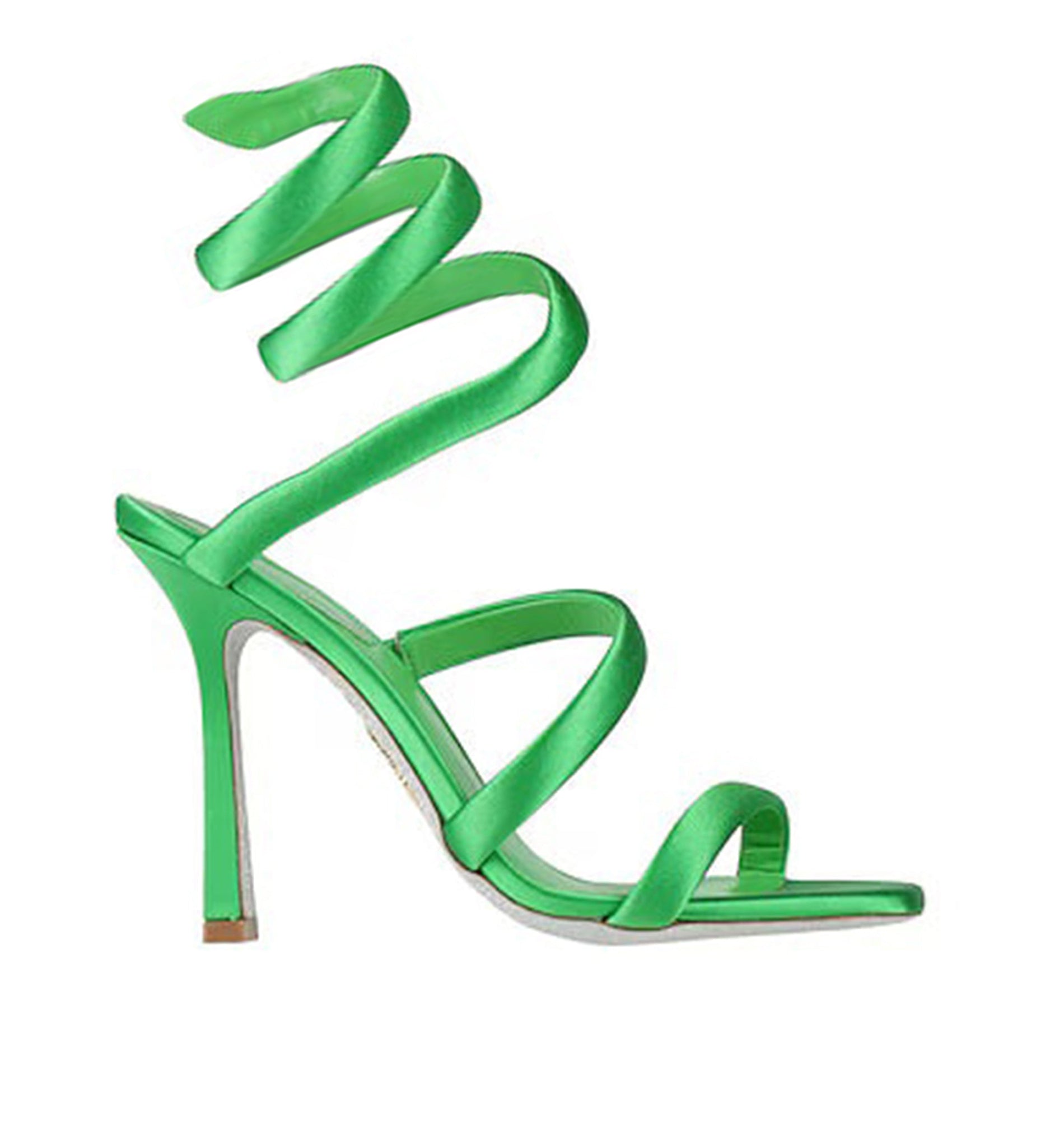 Sandales à talons Cleopatra 105 en satin - Verde