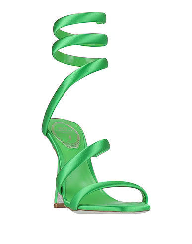 Sandales à talons Cleopatra 105 en satin - Verde