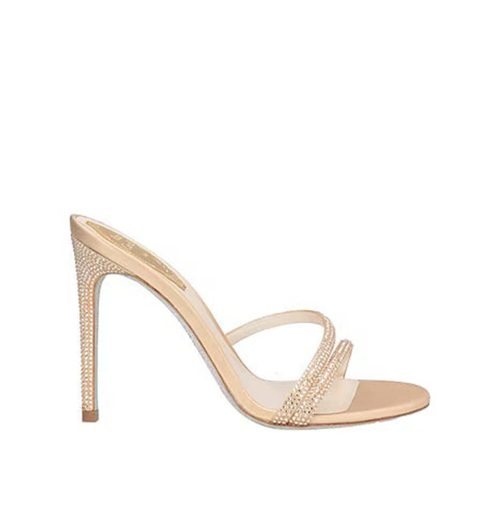 Sandales à talons Irina 105 à strass en satin - Oro & Honey